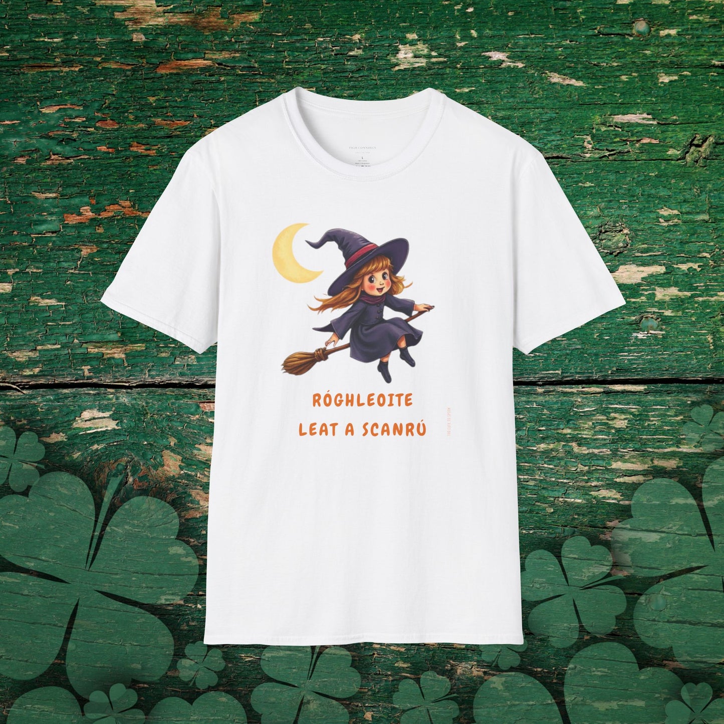 Róghleoite Leat a Scanrú - Too Cute to Spook Irish Halloween Ladies T-Shirt