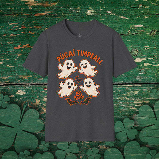 Púcaí Timpeall | Playful Irish Ghosts Halloween Ladies T-Shirt