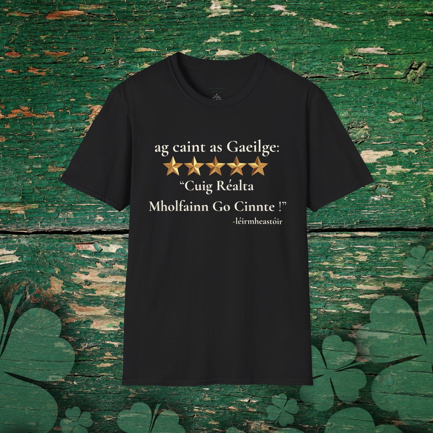 Cuig Réalta (Five Stars) – Gaeilge Review Tee