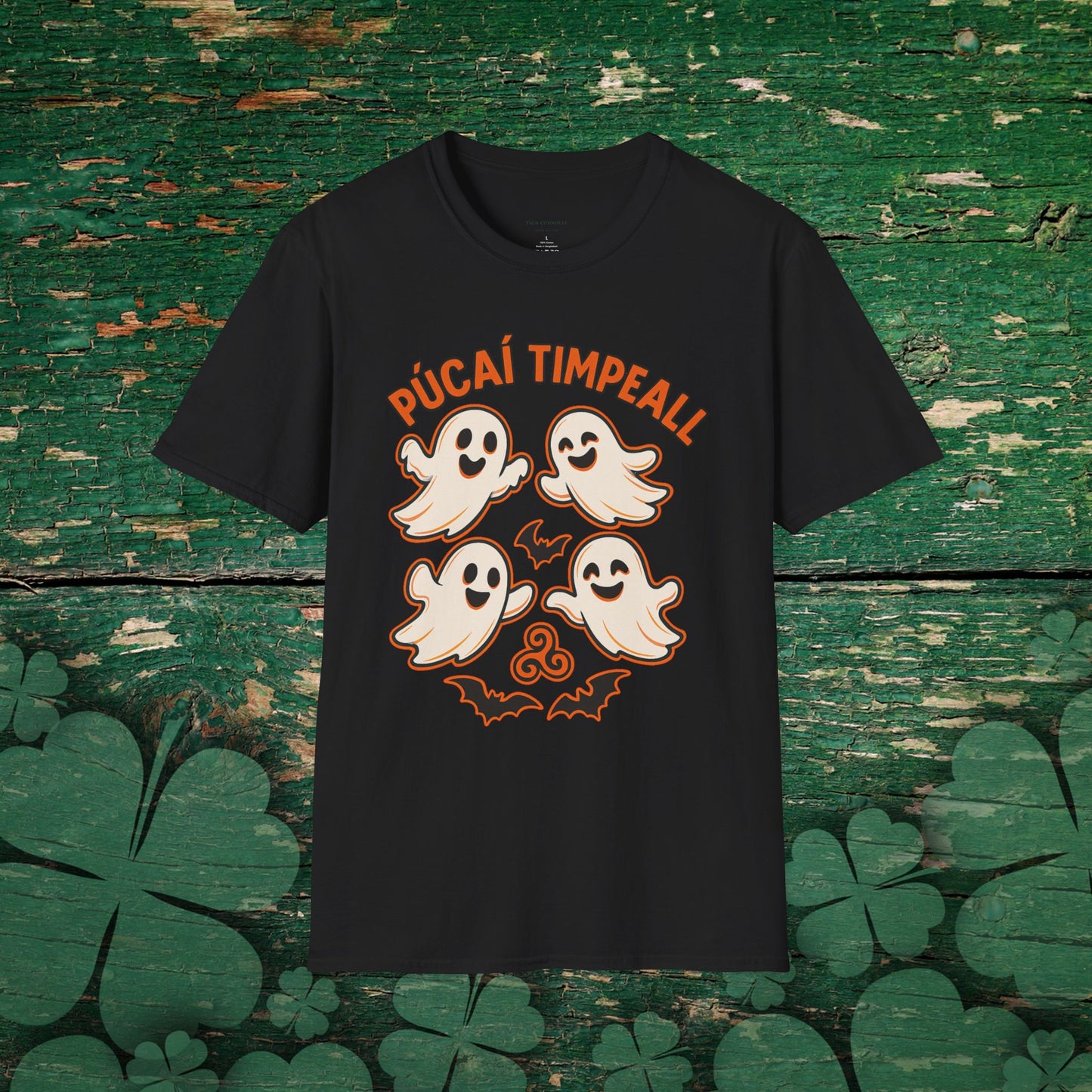 Púcaí Timpeall | Playful Irish Ghosts Halloween Ladies T-Shirt