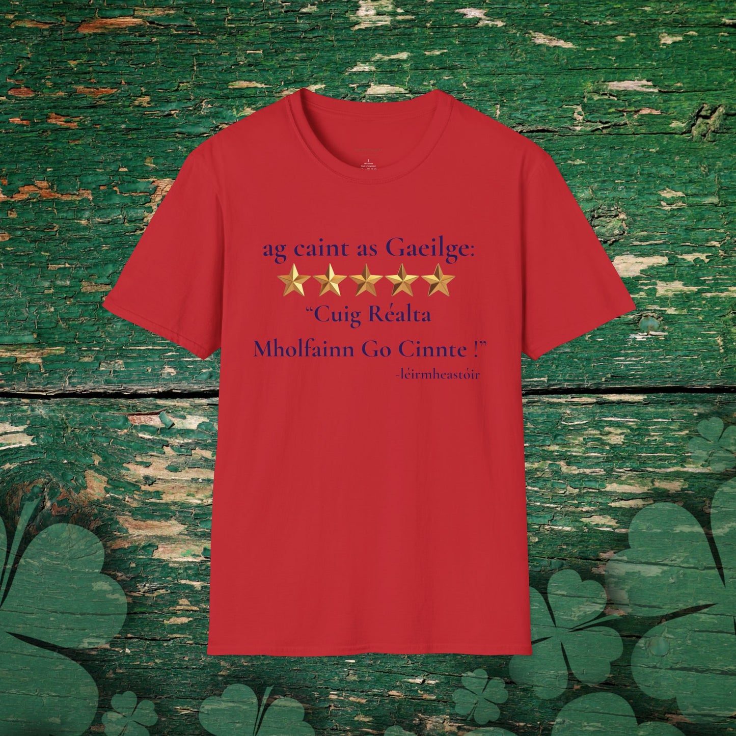 Cuig Réalta (Five Stars) – Gaeilge Review Tee