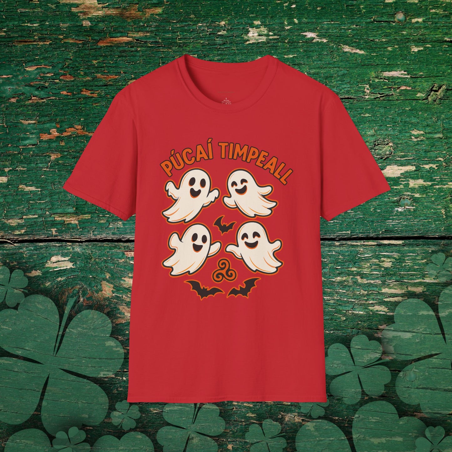 Púcaí Timpeall | Playful Irish Ghosts Halloween Ladies T-Shirt