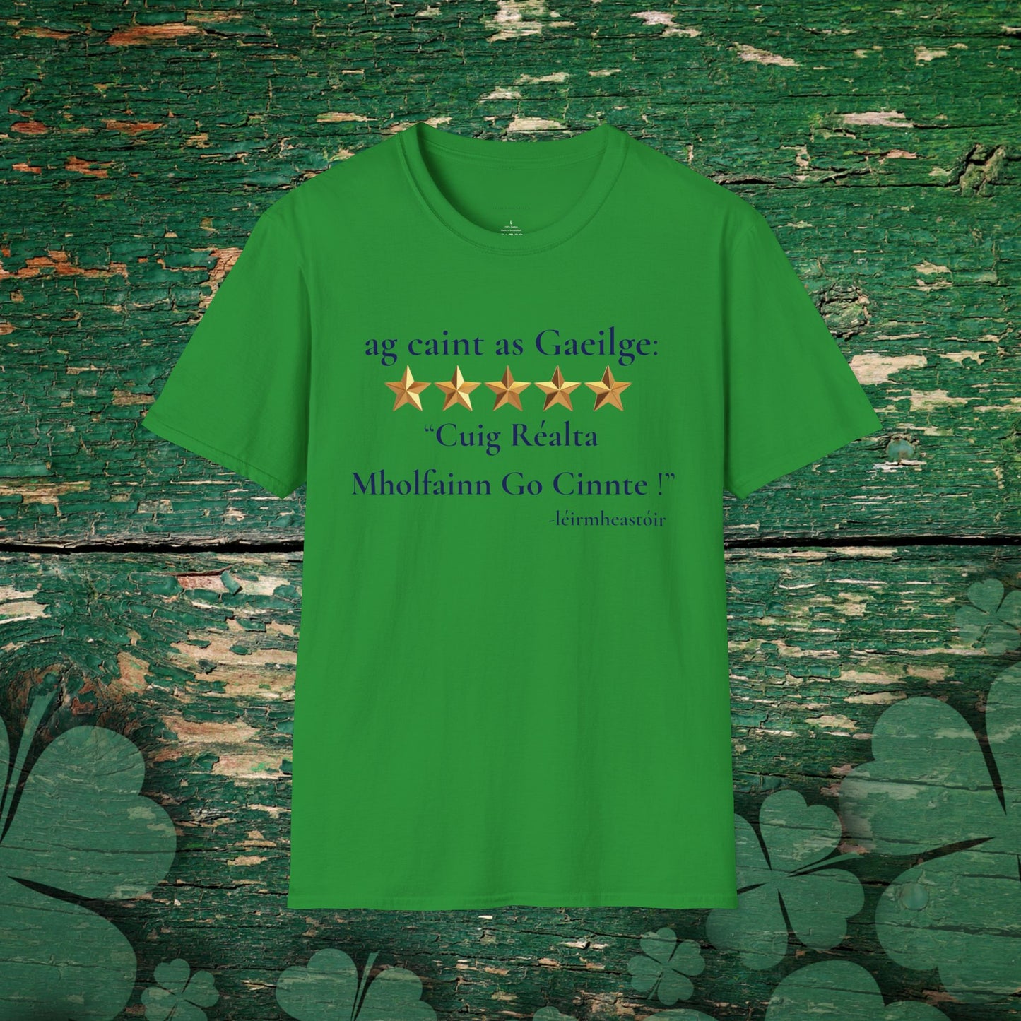 Cuig Réalta (Five Stars) – Gaeilge Review Tee