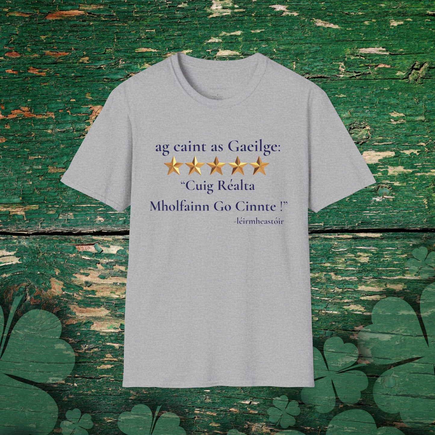 Cuig Réalta (Five Stars) – Gaeilge Review Tee